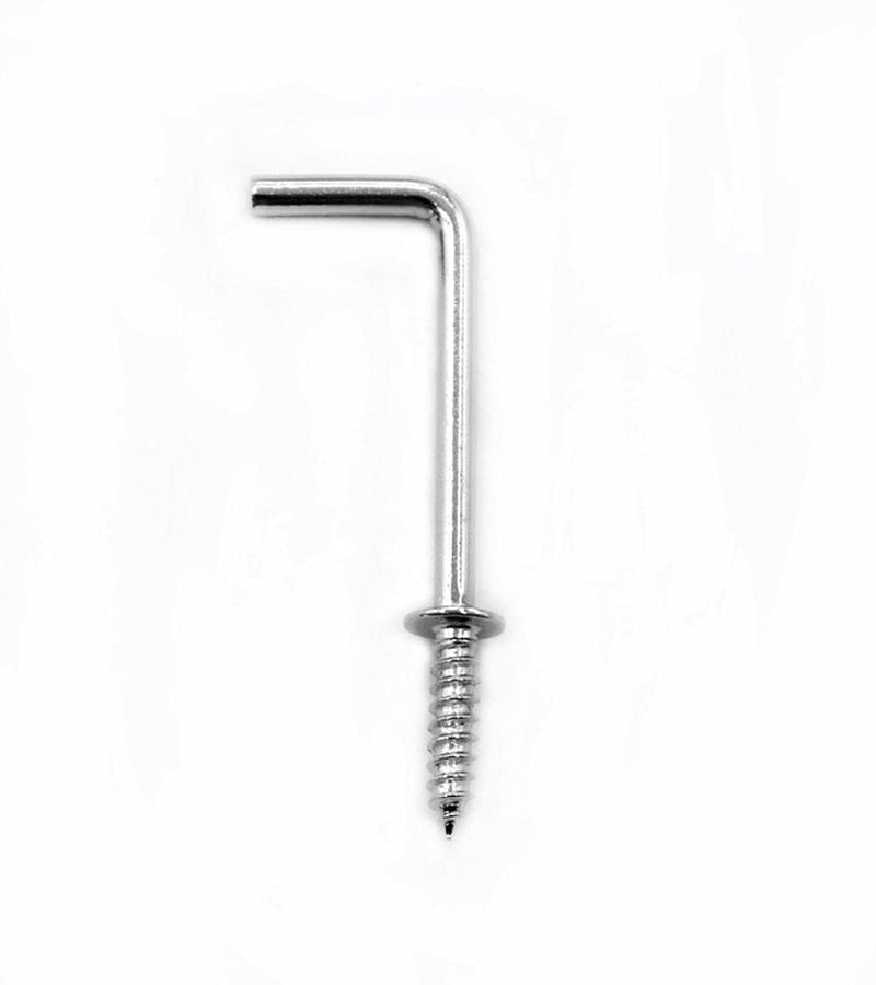 IDEALSV 1-1/4 بوصة 1 خطافات لولبية على شكل حرف L 7 خطافات على شكل فضي (50 حزمة) - Image 5